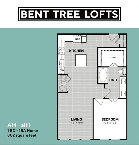 A14 Alt 1 Floorplan Bent Tree Lofts